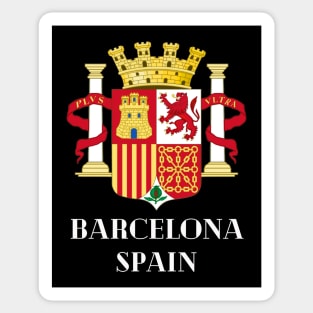 Barcelona Spain. White text. Gift Ideas For The Spanish Travel Enthusiast. Sticker